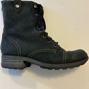 Rockport Cobb Hill Black Suede Leather Combat Boot 7
